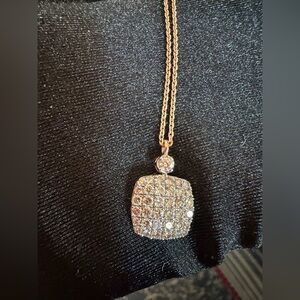 14k Rose gold diamond necklace